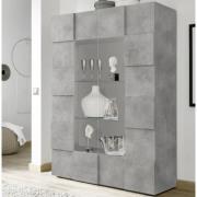 Aleta Wooden Display Cabinet With 2 Doors In Concrete