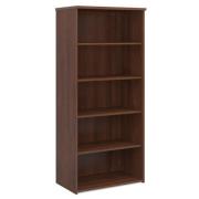 Upton Home And Office Wooden Bookcase In Walnut With 4 Shelves