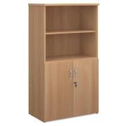 Upton Wooden Combination Storage Cabinet In Beech With 3 Shelves