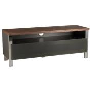 Regents Small Wooden TV Stand With Glass Door In Walnut