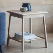 Burbank Oak Wood Side Table In Oak