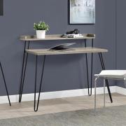 Himley Wooden Laptop Desk With Riser In Distressed Grey Oak