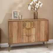 Ormskirk Sideboard With 2 Doors 3 Drawers In Mango Wood Effect