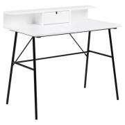 Patchogue Wooden Laptop Desk With 1 Drawer In Matt White