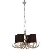 Antlor 4 Fabric Shades Chandelier Ceiling Light In Silver