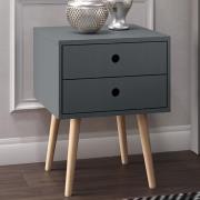 Outwell Scandia Bedside Cabinet In Midnight Blue With Wood Legs