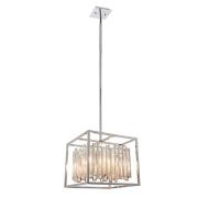 Acadia 4 Lights Crystal Details Ceiling Pendant Light In Chrome