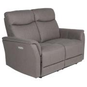 Maritime Electric Recliner Fabric 2 Seater Sofa In Grey