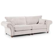 Winston Fabric 4 Seater Sofa In Stone