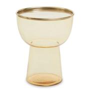 Martina Round Glass Side Table In Gold