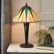 Dark Star Small Tiffany Glass Table Lamp In Matt Black