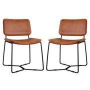 Pensford Bruicato Genuine Leather Dining Chairs In Pair