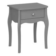 Braque Wooden Bedside Cabinet In Grey