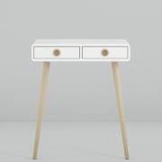 Strafford Wooden Console Table With 2 Drawers In Off White