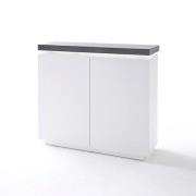 Mentis Sideboard In Matt White And Concrete With LED