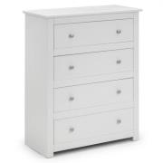 Raddix Chest Of Drawers In Surf White With 4 Drawers