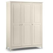 Caelia Wardrobe In Stone White With 3 Doors