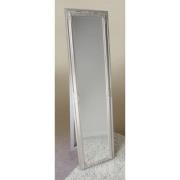 Rocco Cheval Silver Floral Frame Freestanding Mirror