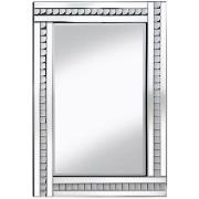 Daisy Wall Mirror Large In Silver With Acrylic Crystals