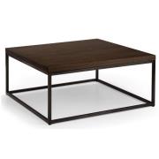 Barras Square Wooden Coffee Table In Dark Oak