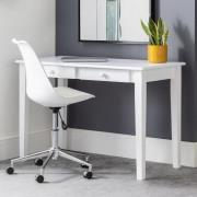 Cailyn Wooden Laptop Desk In White With Edolie White Chair