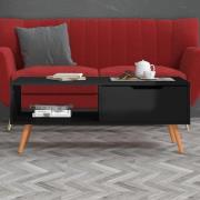 Floria High Gloss Coffee Table With 1 Drawer In Black