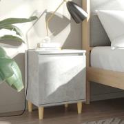 Manal Wooden Bedside Cabinet With 1 Door In Concrete Effect