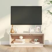 Lazaro Solid Pinewood TV Stand With Undershelf In Natural