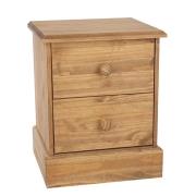 Calixto Wooden Bedside Cabinet With 2 Drawers In Oak