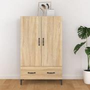 Narvel Wooden Highboard With 2 Doors 1 Drawer In Sonoma Oak