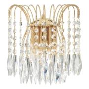 Waterfall 2 Lights Crystal Wall Light In Gold