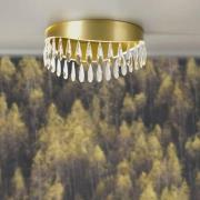 Jewel LED Crystal Flush Ceiling Light In Gold