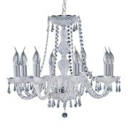 Hale 8 Lights Clear Crystal Chandelier Light In Chrome