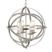 Orbit 4 Lights Ceiling Pendant Light In Satin Silver