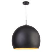 Chicago Large Metal Industrial Ceiling Pendant Light In Black