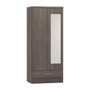 Mack Wooden Wardrobe With 2 Doors In Black