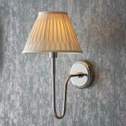 Davis And Chatsworth Ivory Shade Wall Light In Bright Nickel