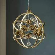 Marion Clear Glass Spheres Ceiling Pendant Light In Gold