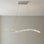 Salina LED Linear Ceiling Pendant Light In Polished Chrome