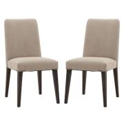 Madisen Grey Fabric Dining Chairs In Pair