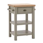 Elvira Wooden Side Table With 1 Drawer 2 Shelves In Prairie Oak