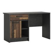 Beeston Wooden Computer Desk With 1 Door 1 Drawer In Walnut