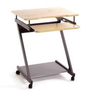 Charlottesville Wooden Computer Desk On Castors In Oak