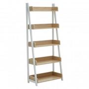 Bradken Ladder 5 Tier Wooden Shelving Unit In Light Oak