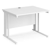 Melor 1000mm Cable Managed Computer Desk In White