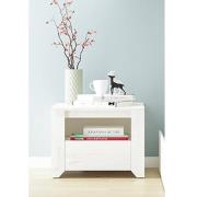 Alink Wooden 1 Drawer Bedside Cabinet In White