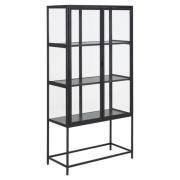 Salvo Steel Display Cabinet With 2 Doors In Matt Black