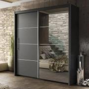 Idaho Wooden Wardrobe With 2 Sliding Doors In Graphite