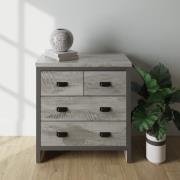 Balcombe Wooden Chest Of 4 Drawers In Grey