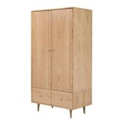 Javion Wooden Wardrobe With 2 Doors In Natural Oak